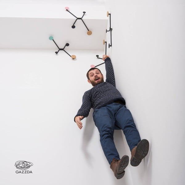 Черна стенна закачалка Hook - Gazzda-image-3