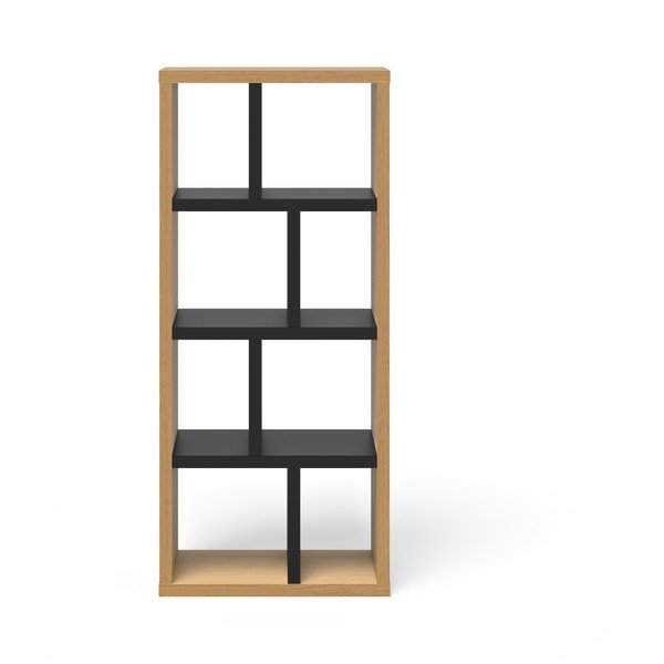Етажерка за книги в дъбов декор в черен и естествен цвят 70x159 cm Berlin - TemaHome-image-2