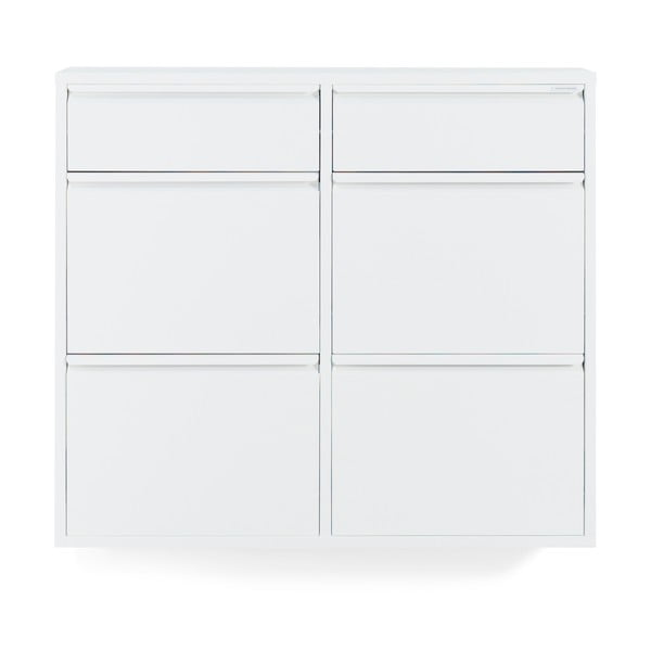 Бяла метална накланяща се стойка за обувки 98x86x15 cm Billy – Spinder Design-image-3