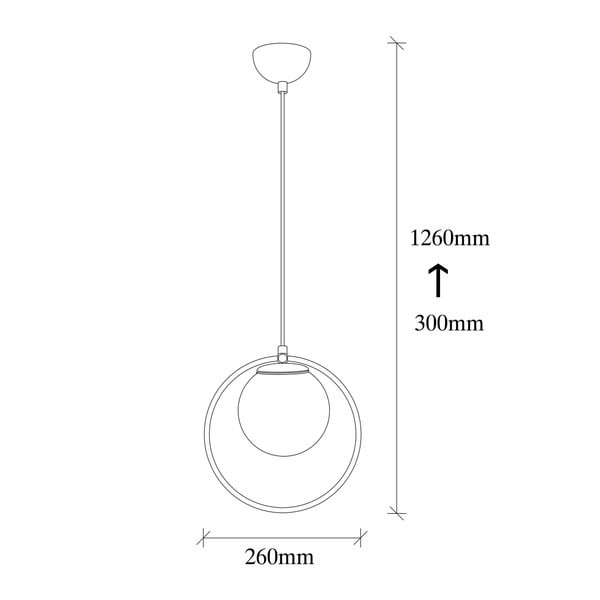 Черно метално висящо осветително тяло Opviq lights Vivi - Opviq lights-image-1