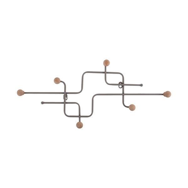 Сива метална стенна закачалка 60,5 cm Metro – PT LIVING
