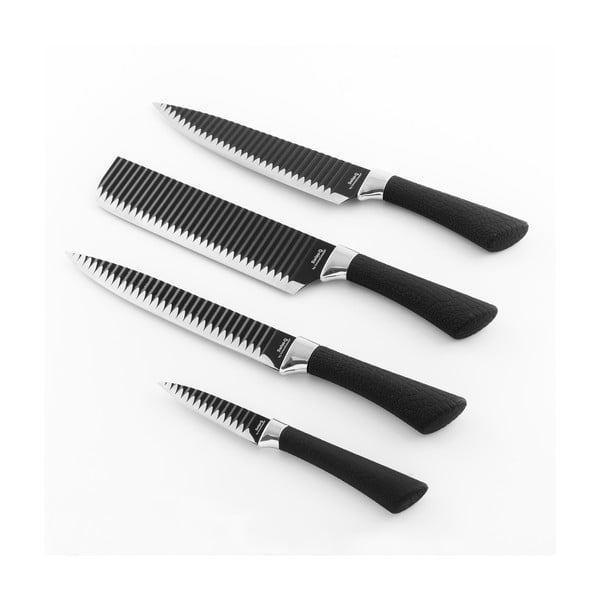 Комплект от 4 ножа от неръждаема стомана Swiss Q Shark - InnovaGoods