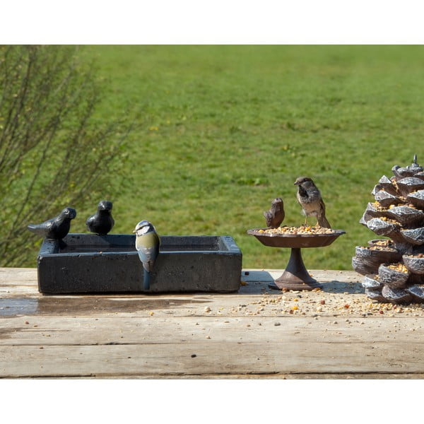 Черна керамична хранилка за птици Eve - Esschert Design-image-1