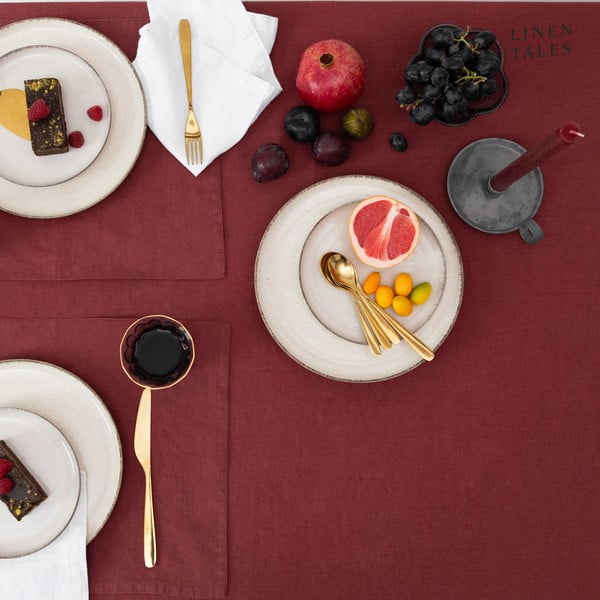 Ленена подложка за хранене 35x45 cm Marsala – Linen Tales-image-2