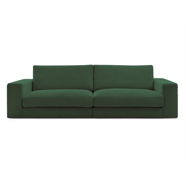Тъмнозелен диван от рипсено кадифе 274 cm Leonard – Bobochic Paris