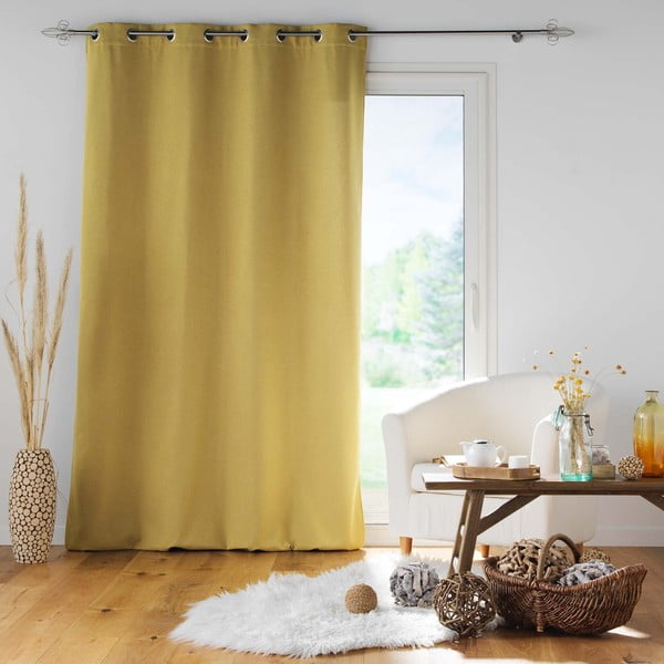 Жълта звукоизолираща завеса 140x260 cm Jupiter – douceur d'intérieur-image-2