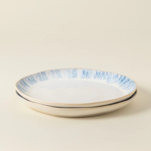 Бяла/синя глинена чиния ø 28 cm Brisa – Costa Nova-image-2