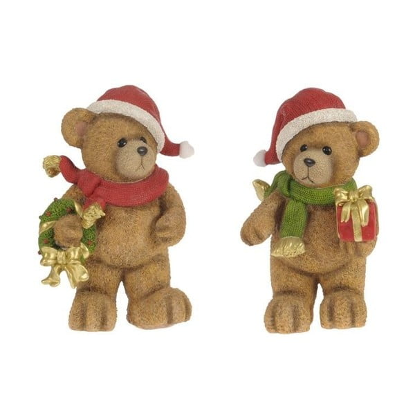 Sada dvou kusu dekorativních medvídků InArt Santa