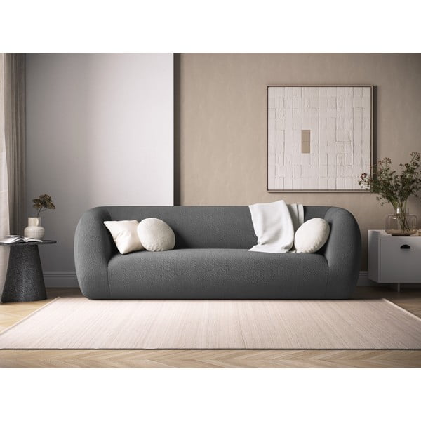 Сив диван от плат букле 230 cm Essen - Cosmopolitan Design-image-4