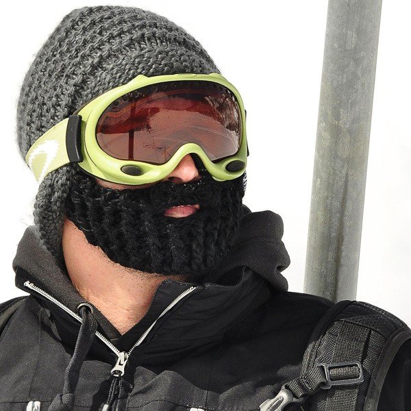 Tmavě šedá čepice s odepínatelným plnovousem Beardo Original -image-2