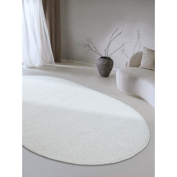 Бял ръчно изработен вълнен килим 160x230 cm Francois – Villeroy&Boch-image-1