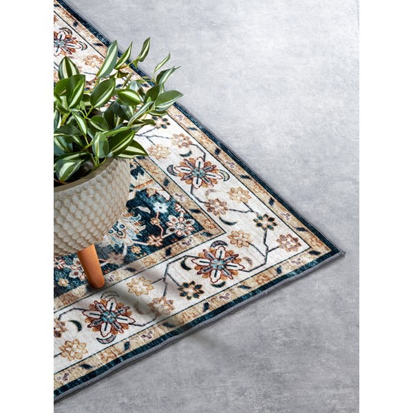 Син килим 160x230 cm Saveh Blue Cream – Elle Decoration-image-2