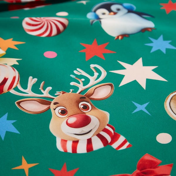Зелено двойно  спално бельо 200x200 cm Christmas Icons – Catherine Lansfield-image-4