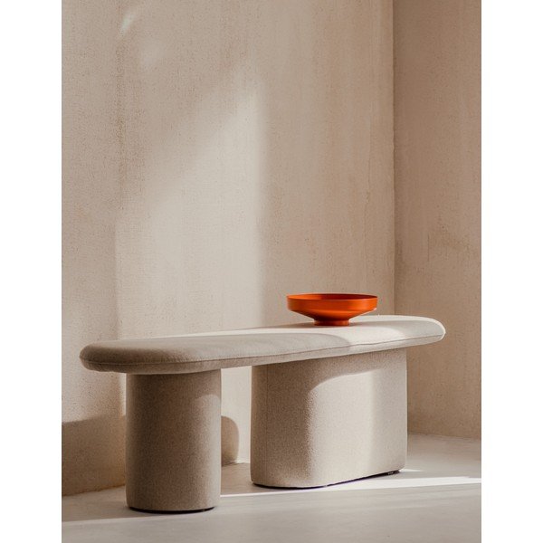 Бежова вълнена подплатена пейка Rull – noo.ma-image-1