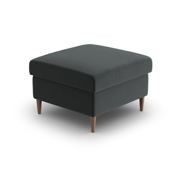 Тъмносива кадифена табуретка Kyoto – Cosmopolitan Design-image-2