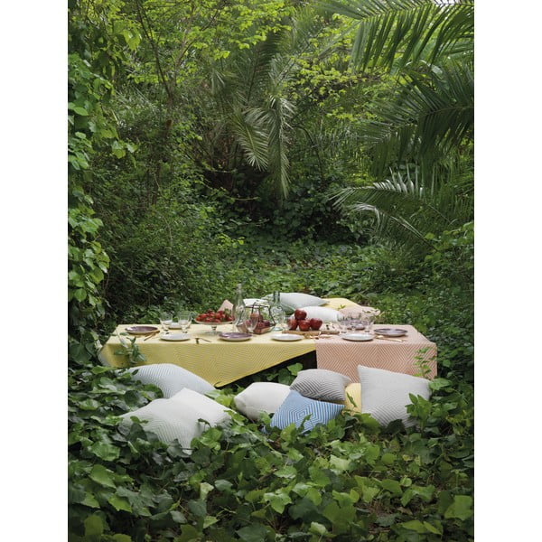 Светлосиво каре със съдържание на памук , 140 x 180 cm Tebas - Euromant-image-1