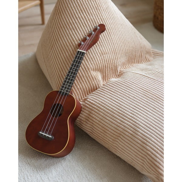 Светлокафяв детски пуф от рипсено кадифе Big Lounger – Wigiwama-image-2