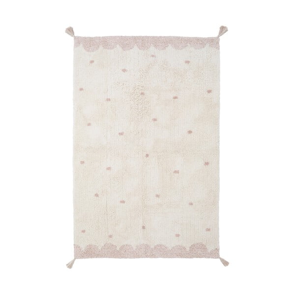 Розов и кремав ръчно изработен памучен килим , 100 x 150 cm Minna - Nattiot