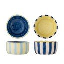 Жълти/сини керамични купички в комплект 4 бр. 300 ml Phoenix – Bloomingville