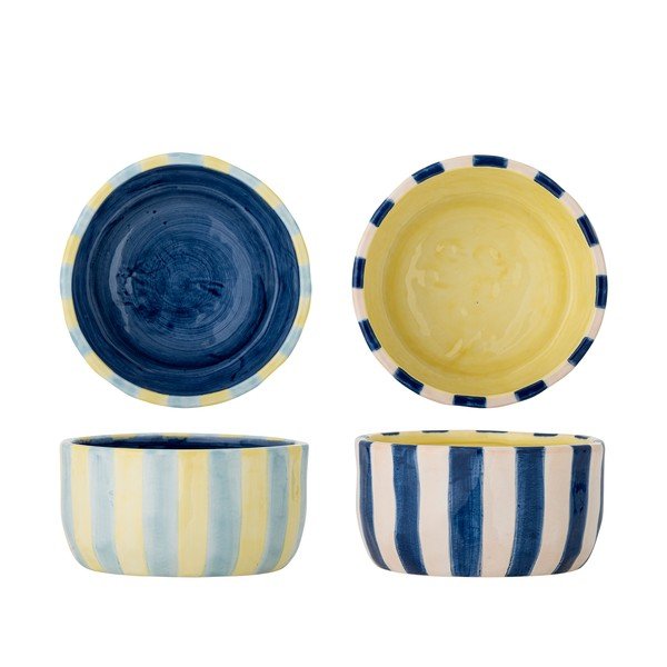 Жълти/сини керамични купички в комплект 4 бр. 300 ml Phoenix – Bloomingville