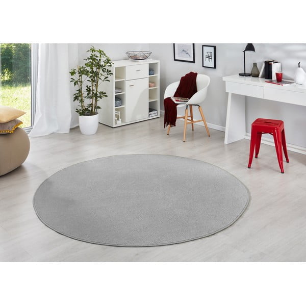 Светлосив кръгъл килим ø 200 cm Fancy – Hanse Home-image-1