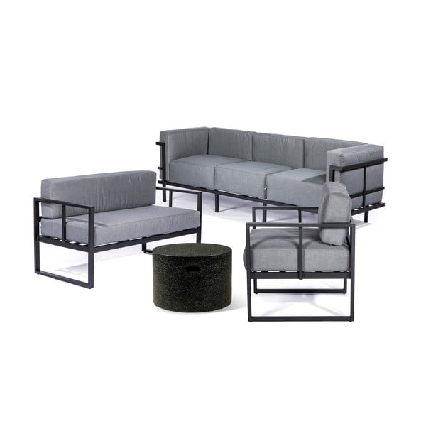 Комплект градински мебели Bellisima с триместен диван и маса Loris, ø 60 cm - Bonami Selection