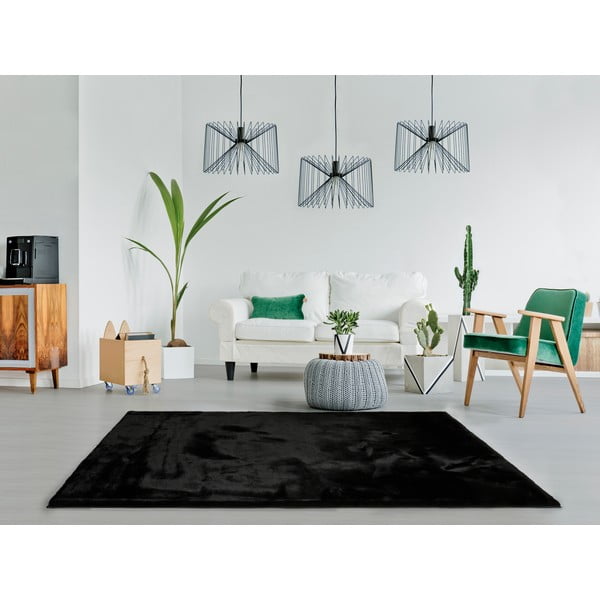 Черен килим Fox Liso, 80 x 150 cm - Universal-image-1