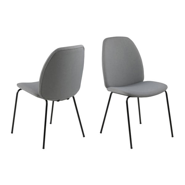 Комплект от 2 сиви трапезни стола Carmen Town - Actona