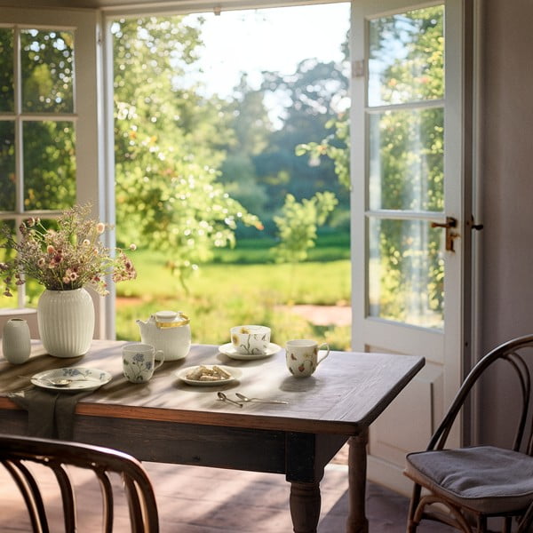 Бяла десертна порцеланова чиния ø 22 cm Hammershøi Summer – Kähler Design-image-3