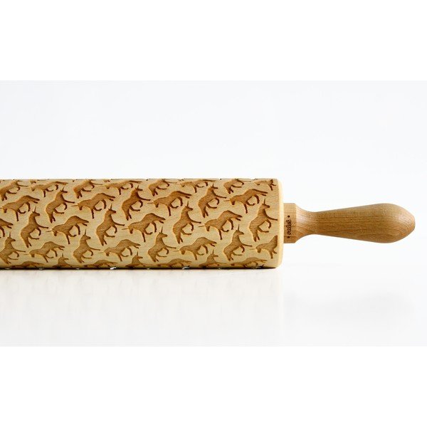 Дървен релефен валяк за тесто Unicorns - Valek-image-1