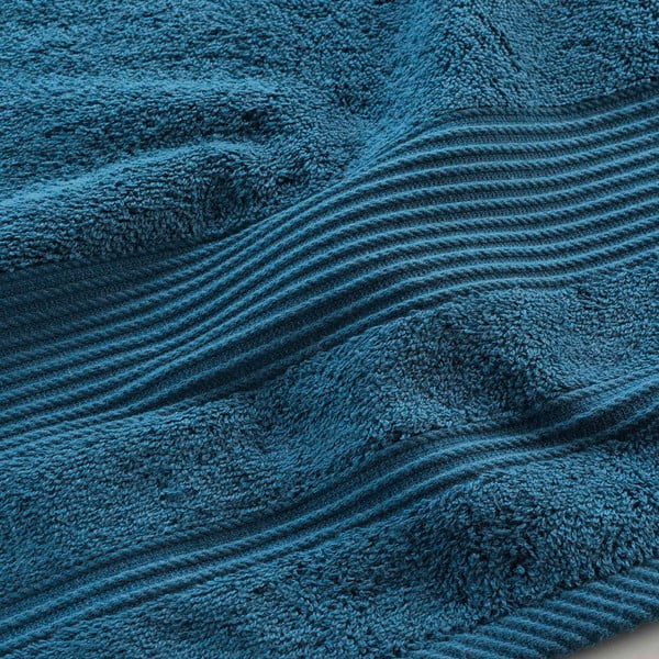 Тъмносиня памучна хавлиена кърпа от тери 90x150 cm Tendresse – douceur d'intérieur-image-2