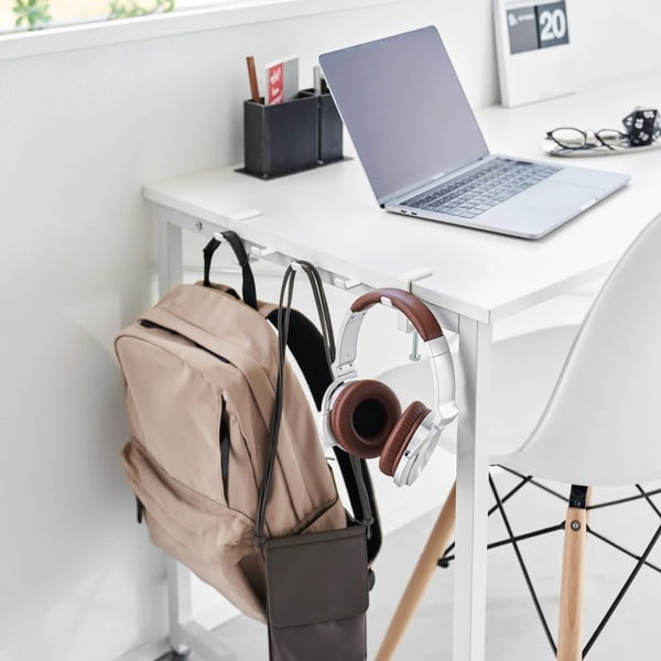 Регулируема стоманена кука в матово бял цвят Tower – YAMAZAKI-image-3