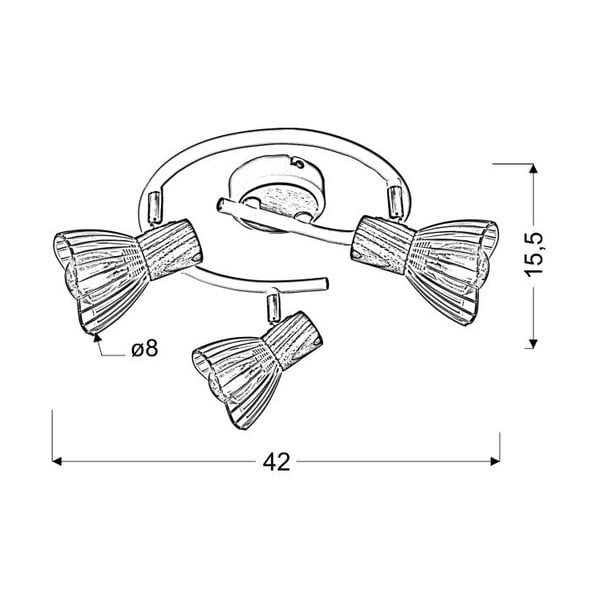 Бял/в естествен цвят прожектор 42x42 cm Chile – Candellux Lighting-image-1