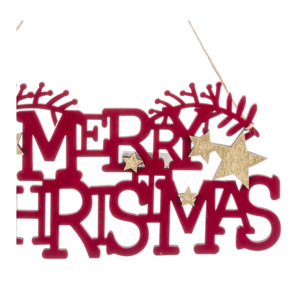 Дървена висяща коледна украса 22 cm Merry Christmas – Casa Selección-image-1