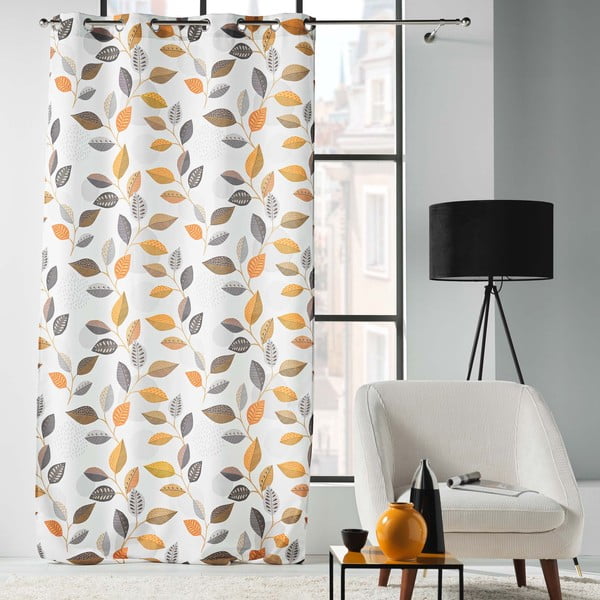 Завеса в жълт и бял цвят 140x280 cm Vahine – douceur d'intérieur-image-2