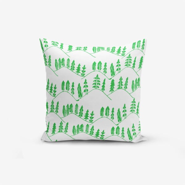 Калъфка за възглавница със смес от памук Modern Agac Verde, 45 x 45 cm - Minimalist Cushion Covers