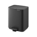 Тъмносиво стоманено кошче за боклук с педал 7 l Bo – Brabantia