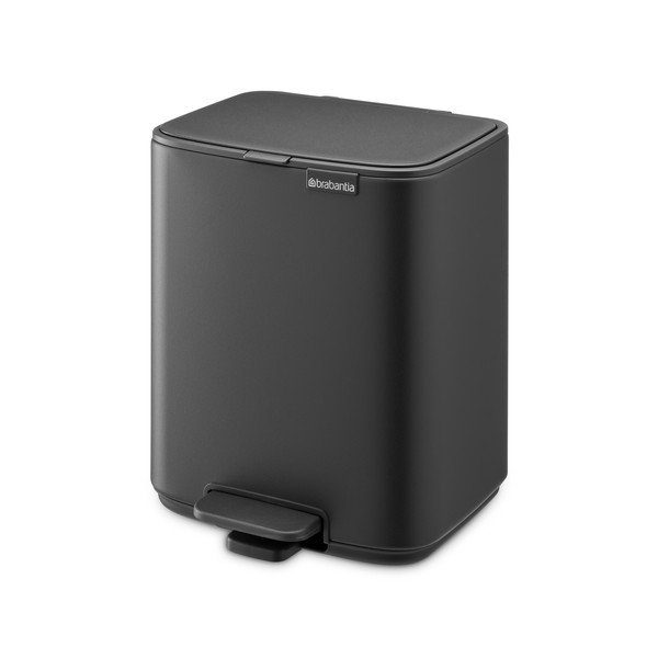 Тъмносиво стоманено кошче за боклук с педал 7 l Bo – Brabantia