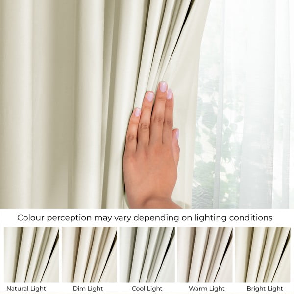 Кремаво затъмняващо перде 140x270 cm Eyelets – Restilo-image-4