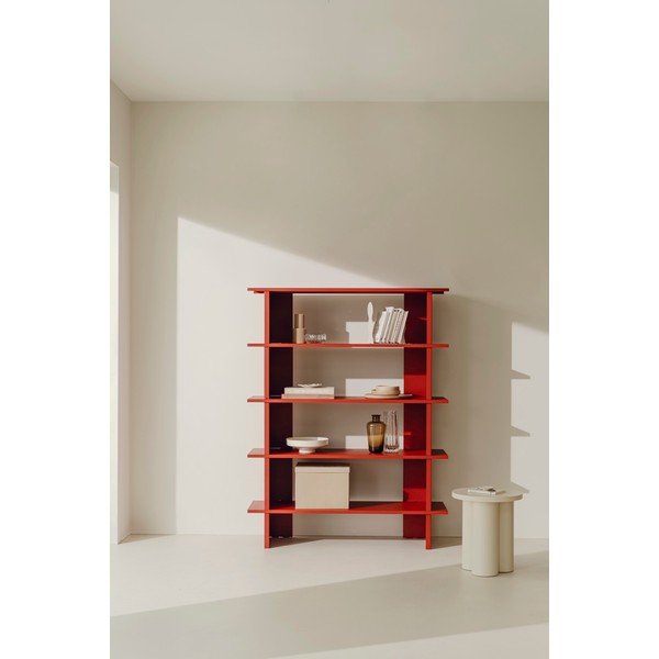 Жълта метална библиотека 120x156x37 cm Hes – noo.ma-image-1