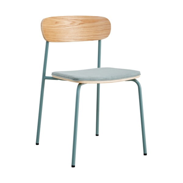 Трапезни столове в комплект от 2 броя в синьо-натурален цвят Adriana - Marckeric