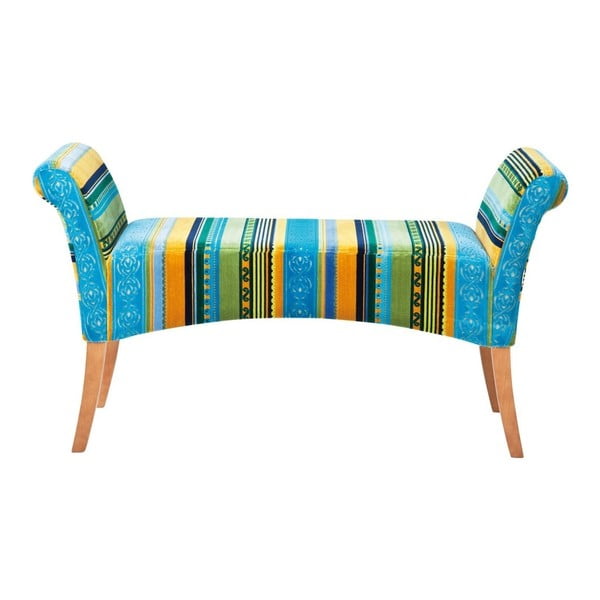 Modrozelená polstrovaná lavice Kare Design Very Irish