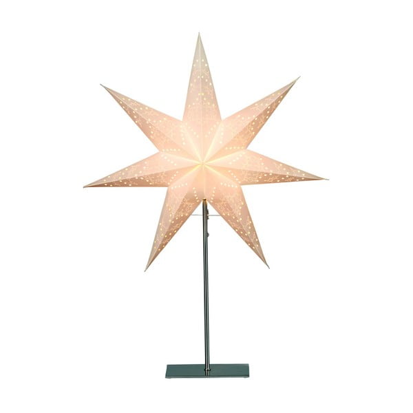 Krémová svítící hvězda se stojanem Best Season Sensy, 78 cm