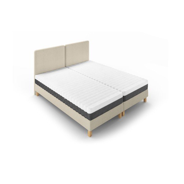 Бежово двойно легло Lotus, 180 x 200 cm - Mazzini Beds-image-3
