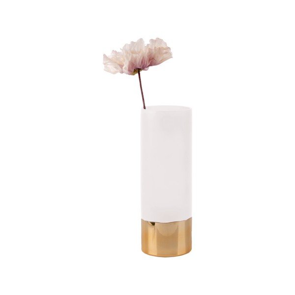 Bílo-zlatá skleněná váza PT LIVING Glamour, výška 25 cm-image-1
