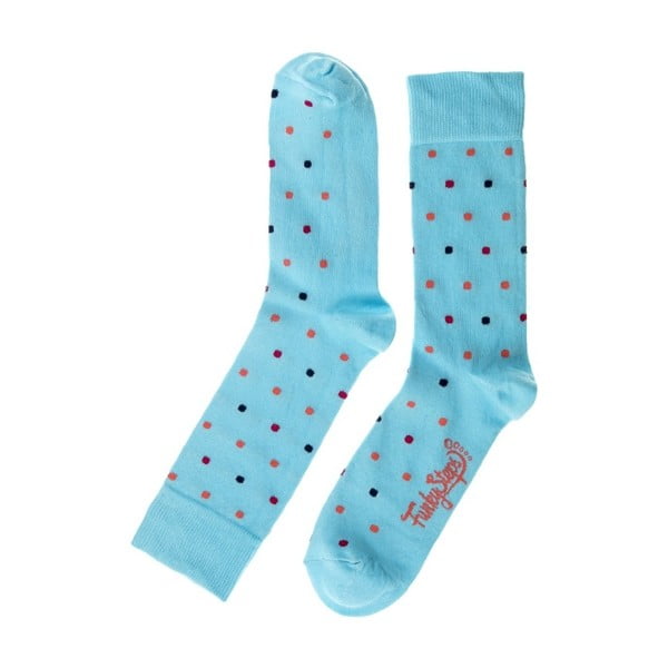 Светлосини чорапи Dots, размер 39 - 45 - Funky Steps