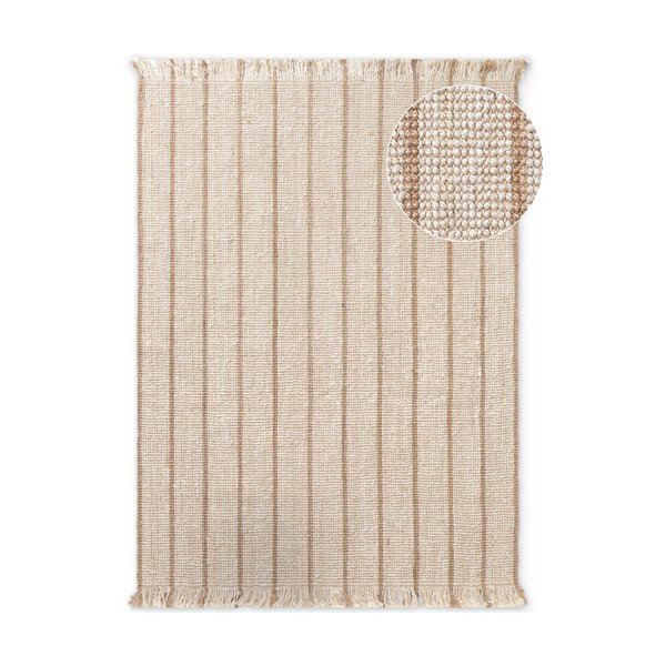 Кремав ръчно изработен ютен килим 160x230 cm Harvest Sierra – Elle Decoration