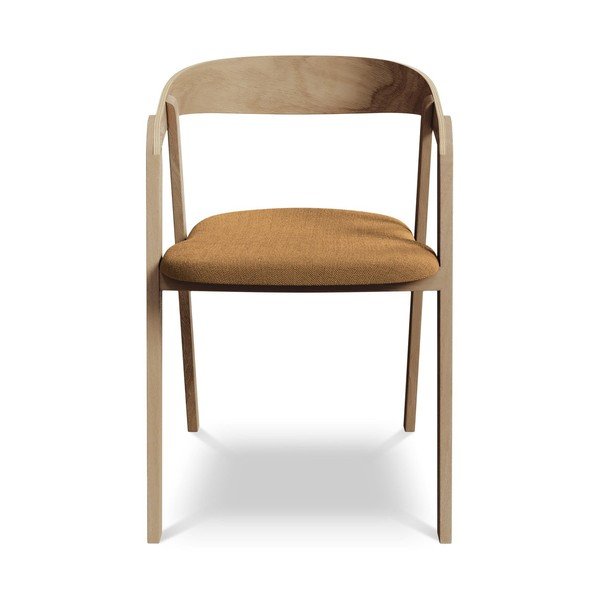 Теракотен трапезен стол от масивна дървесина Erika – Makamii-image-1