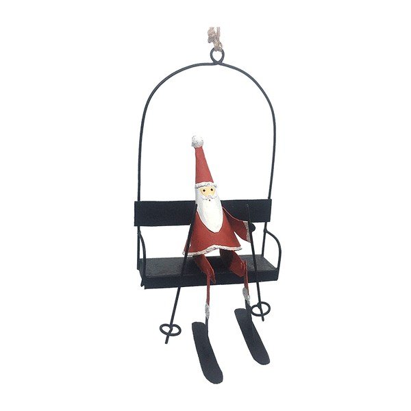 Висяща коледна украса Santa Ski on Swing - G-Bork