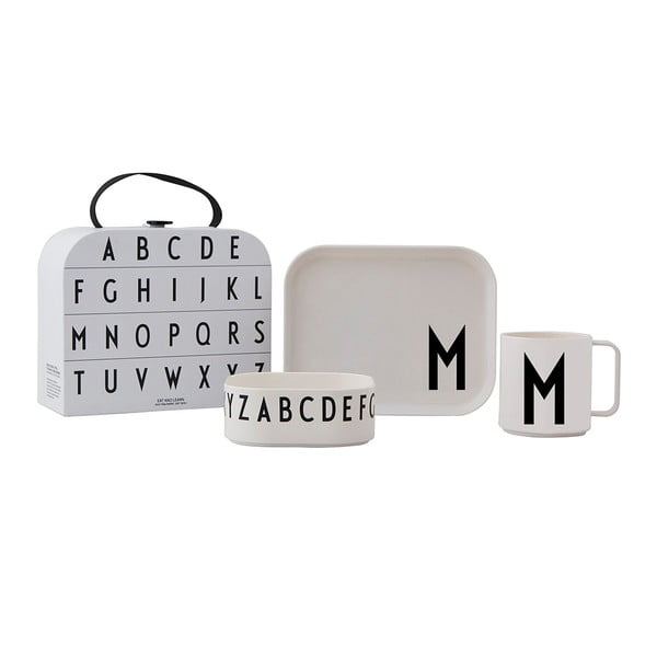 Детски комплект за хранене от 3 части с куфарче Classics M A-Z - Design Letters